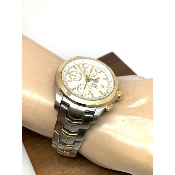 Tag Heuer Men's Watch CJF2150 Swiss Automatic Chronograph 18k Yellow Gold Steel - Picture 8 of 16